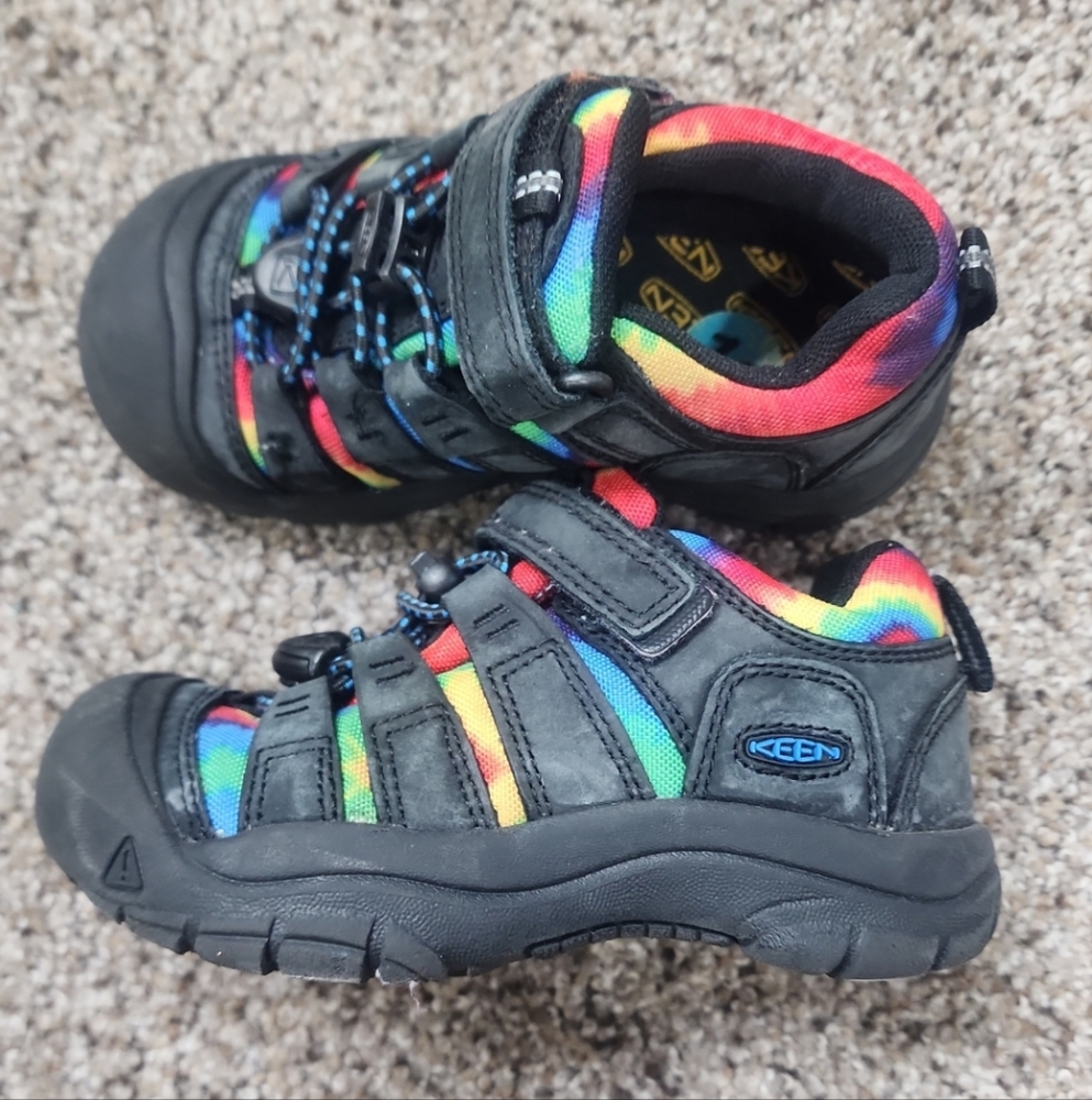 Keen Kids' Rainbow Black All Terrain Shoes Size 10c